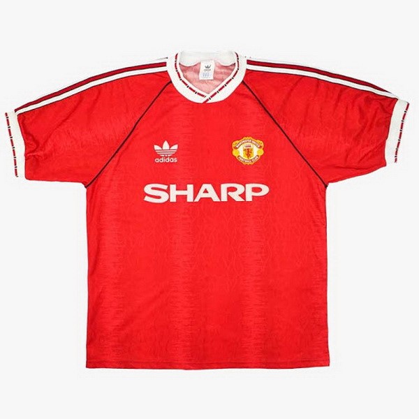 Tailandia Camiseta Manchester United 1ª Kit Retro 1990 1992 Rojo